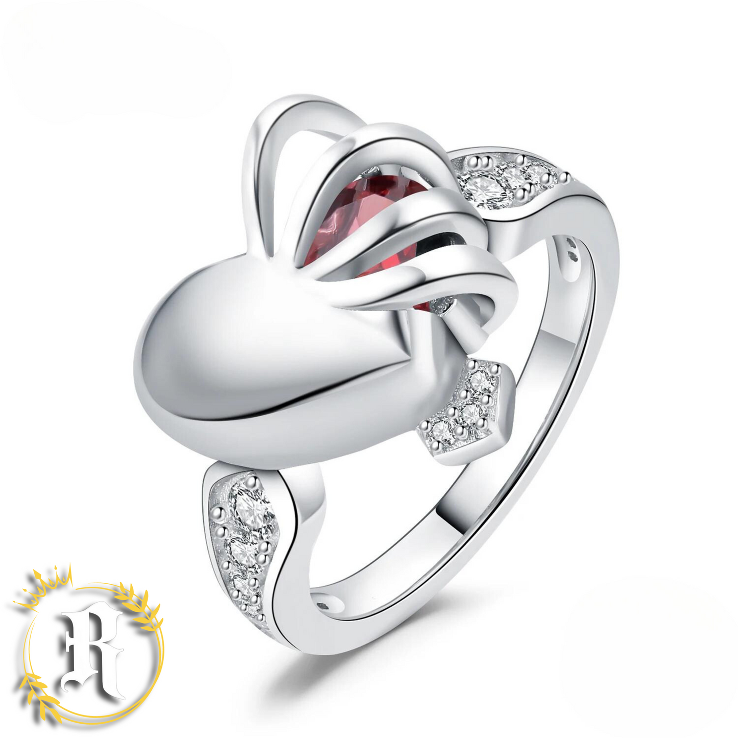 Love Heart Ring- Sterling Silver By Robinhood Jewelry