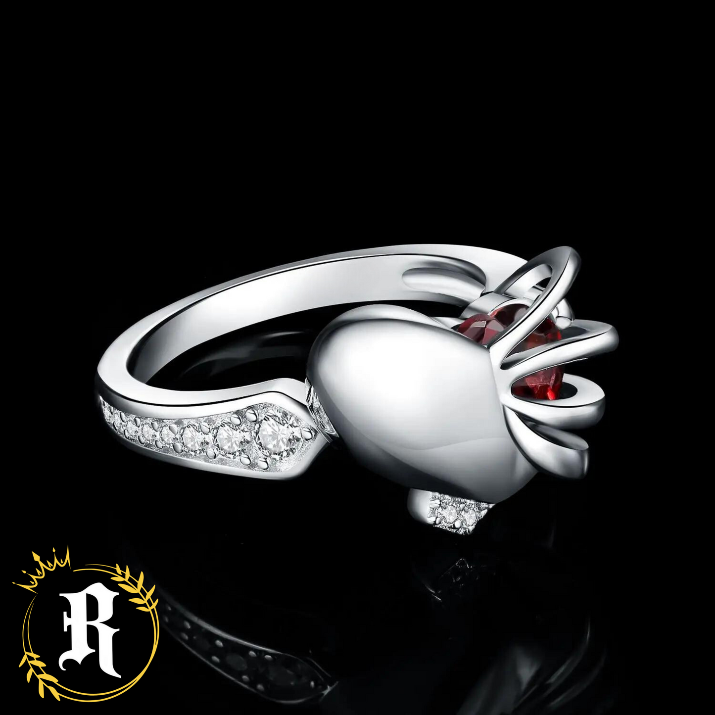 Love Heart Ring- Sterling Silver By Robinhood Jewelry
