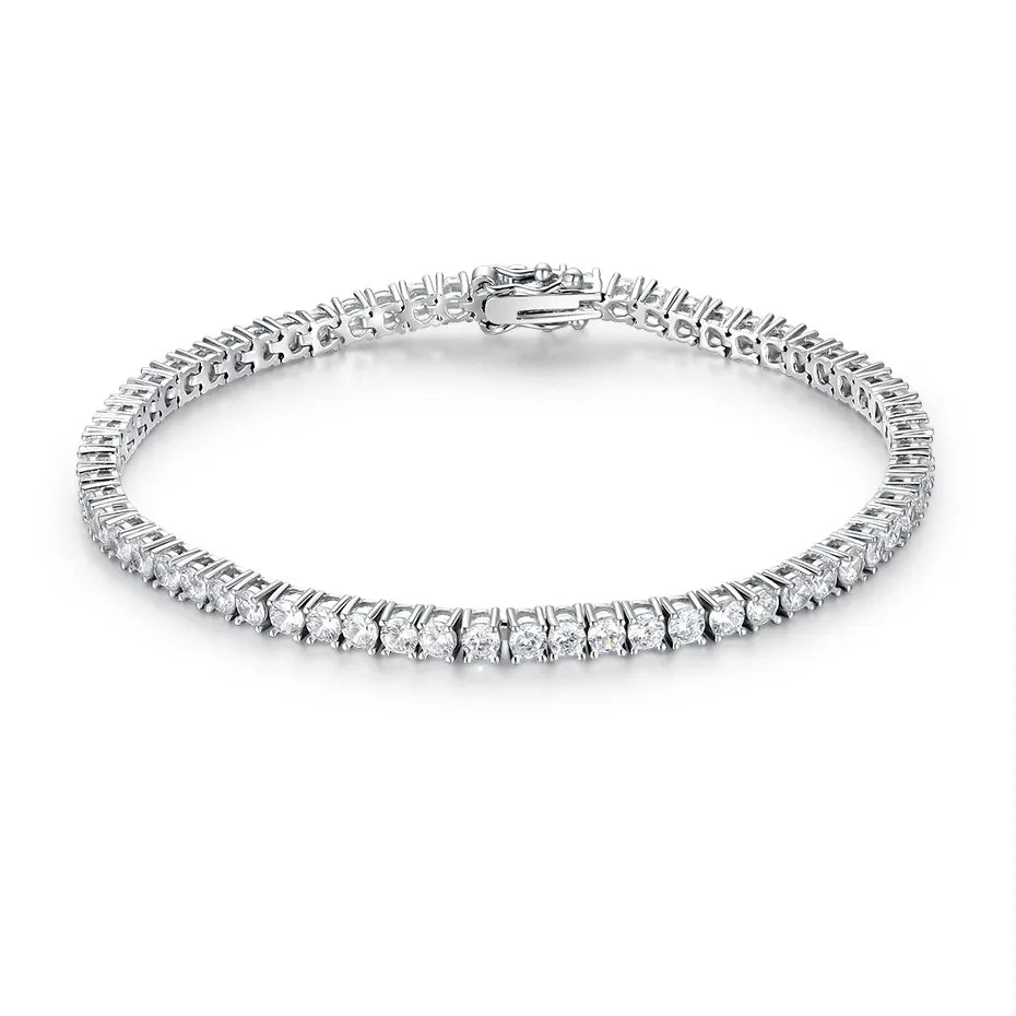 Moissanite Tennis Bracelet- Sterling Silver By Robinhood Jewelry