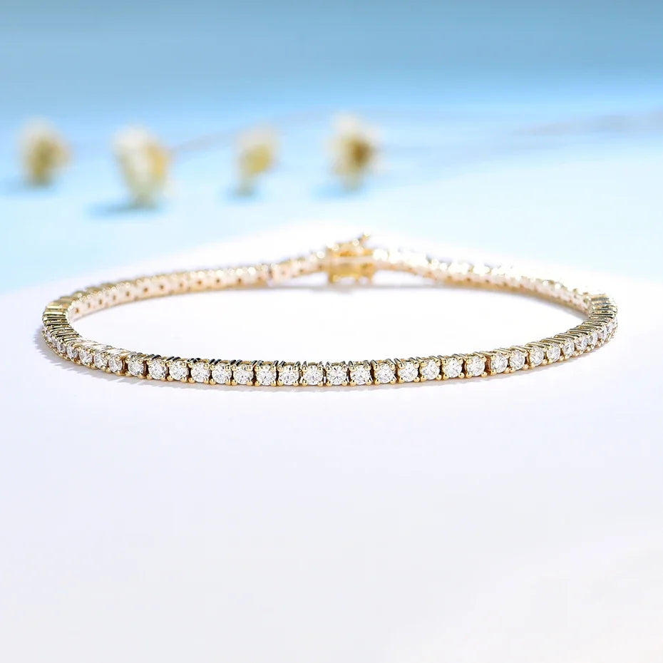 Moissanite Tennis Bracelet- Sterling Silver By Robinhood Jewelry