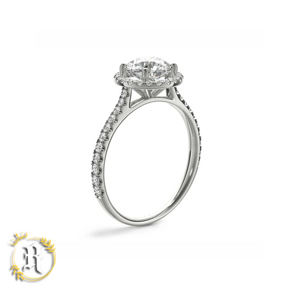 1CT Halo Moissanite Engagement Ring